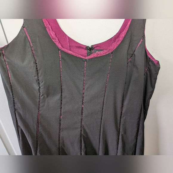 MXM Plus Size Women Dress Black And Purple Color Size 2X Back Zipper Formal - Picture 3 of 11